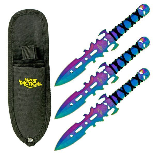 3-pc. Skull Throwing Knives - Titanum