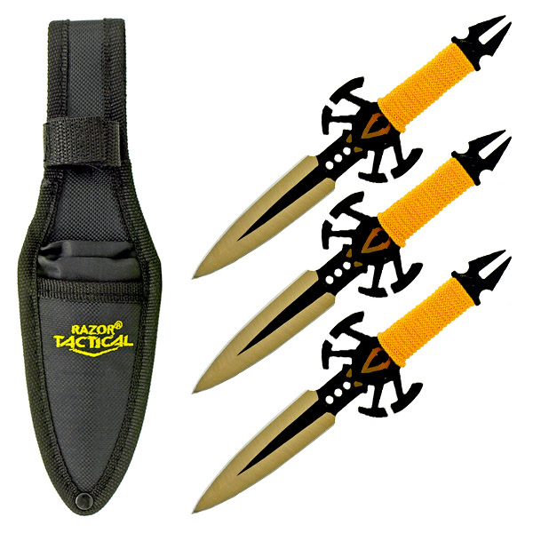 3 - pc. Venom Throwing Knife Set - Yellow