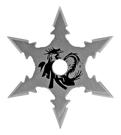 Dragon Throwing Star - Silver