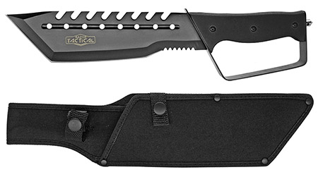 14" Tanto Point Hunting Knife - Black