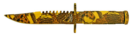 8.5" Survival Knife - Yellow Camo