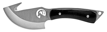 7.25" Hunting Knife with Gut Hook - Black
