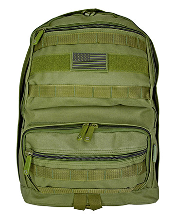 olive green nylon backpack