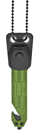 3.5" Folding Knife with Necklace - Green