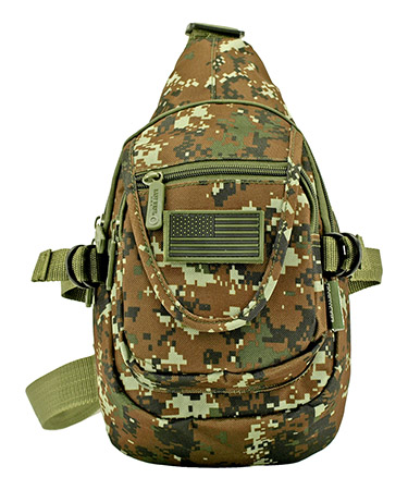 Military Sling Bag - Green Digital Camo