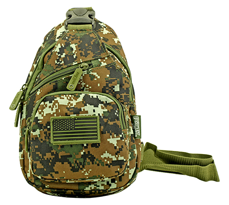 Military Side Sling Bag - Green Digital Camo