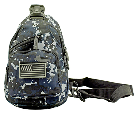 Military Side Sling Bag - Blue Digital Camo