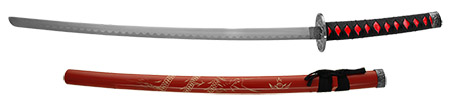 40" Samurai Sword - Red Dragon