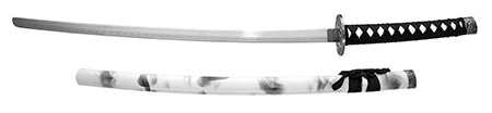 40" Samurai Sword - White Smoke