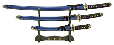 Professional Samurai Sword Set - Blue