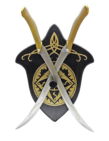 2-pc. 24" Archer's Fighting Swords with Plaque