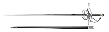 47" Rapier Sword - Silver