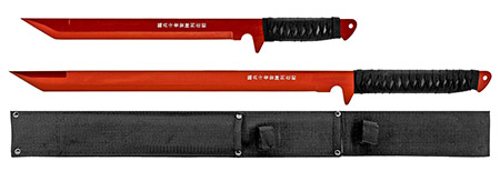 2 - pc. Samurai Style Sword Set - Red