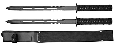 25" Twin Tactical Blade Swords