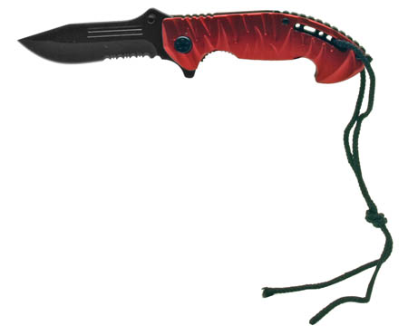 4.5" Spring Assist Tiger Folding Knife - Red