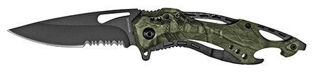 4.75" Spring Assist Folding Knife - Green Camo