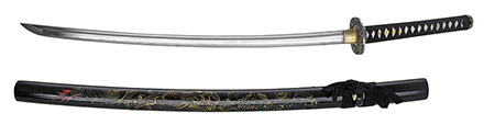 41.25" Hand Forged Samurai Sword - Golden Dragon
