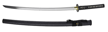 41" Hand Forged Samurai Sword - Black Splatter