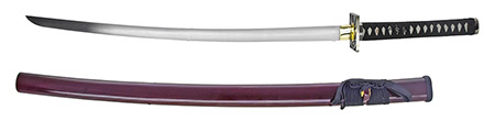 41" Hand Forged Samurai Sword - Red