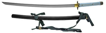 41" Hand Forged Samurai Sword - Teal