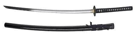 45" Hand Forged Samurai Sword - Black