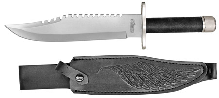 15" Survival Knife - Silver