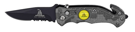 3" Don't Tread on Me Spring Assist Folding Knife - Digital Camo