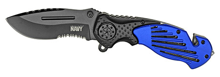 5" Spring Assist Licensed US Navy Folding Rescue Knife