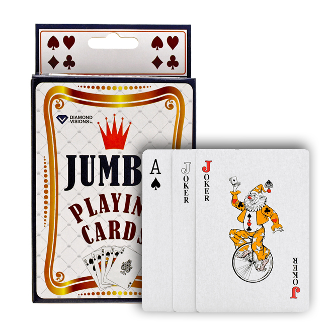Jumbo Oversized Easy to Read Game Playing Cards - Diamond Visions