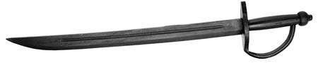 29" Wooden Pirate Sword - Black