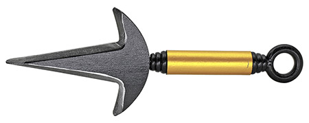 12" Wooden Kunai Sai - Golden