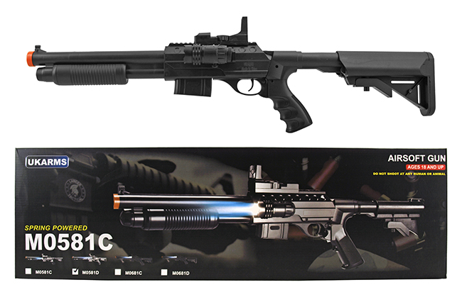 UKArms M0581C Spring Powered Airsoft Pump Action Rifle
