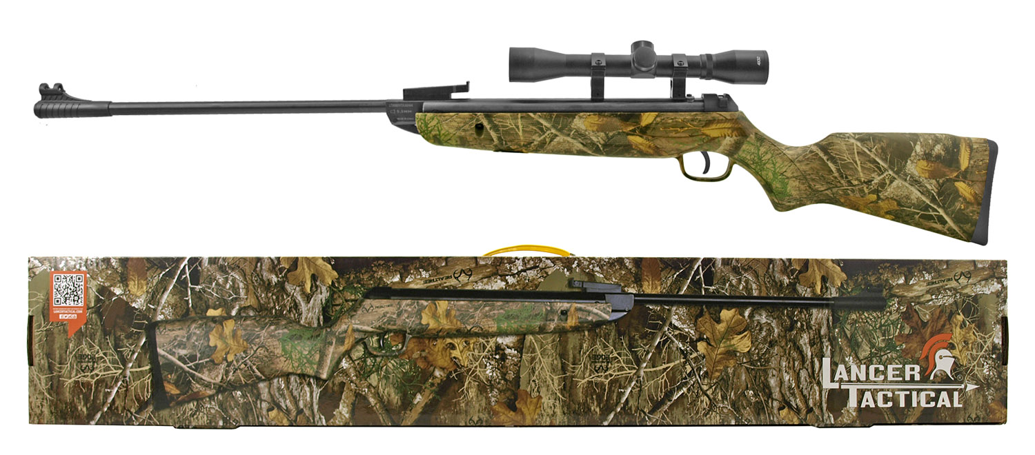 Lancer Tactical RealTree Camo .22 Caliber Pellet Break Barrel Air Rifle with Scope