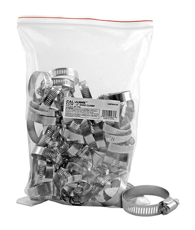 50 pc. 1-1/16" - 2" Metal Hose Clamp - Cal-Hawk