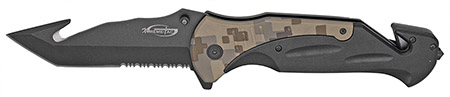 6" Spring Assist Folding Knife - Black & Digital Camo