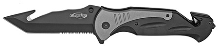 6" Spring Assist Folding Knife - Black & Gunmetal