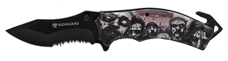 4.75" Spring Assist Zombie Killer Knife - Pink