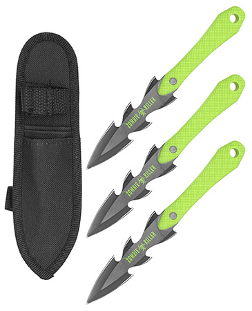 3-pc. Zombie Killer Throwing Knives - Green