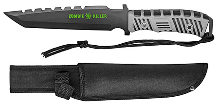 13" Zombie Killer Hunting Knife - Grey Handle