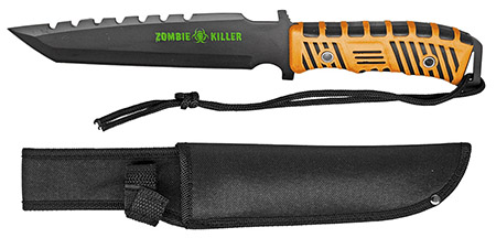 13" Zombie Killer Hunting Knife - Orange Handle