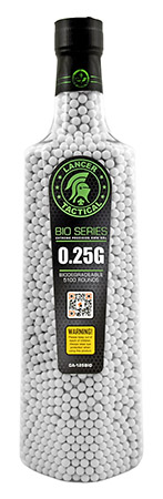 5,100 ct. Lancer Tactical Bio Series Competition Biodegradable .25g Airsoft Plastic BB's