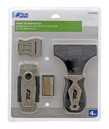 Paint Scraper Kit with Replacement Razor Blades - Blue Hawk