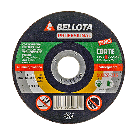 Bellota Professional Abrasive Professional Stone Mason Grinding Wheel - 50322-115