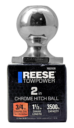 2" Chrome Hitch Towing Ball - Reese Towpower 7022120