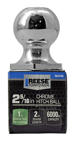 2-5/16" Chrome Hitch Towing Ball - Reese Towpower 7022320
