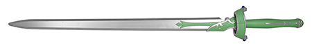 43.25" Foam Fantasy Knight Cross Sword - Light Green
