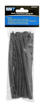 Sun State Tools - 24pc. Heat Shrink Tubing Set - Black