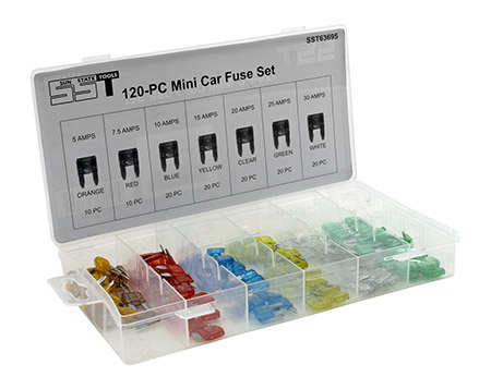 Sun State Tools - 120pc. Mini Car Fuse Set