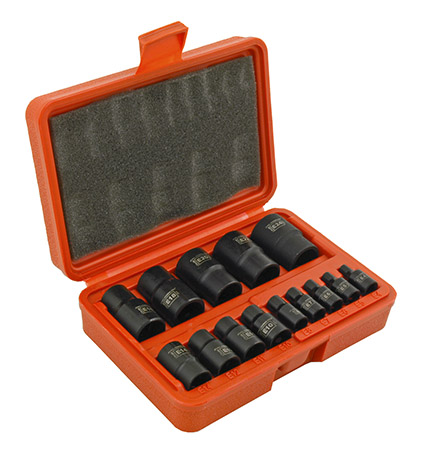 14 - pc. Female Impact Star Socket Set with Storage Case - Cal-Hawk