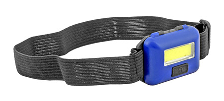 Ultra Bright COB LED Headlight Lamp with Adjustable Head Band Strap - Assorted Colors